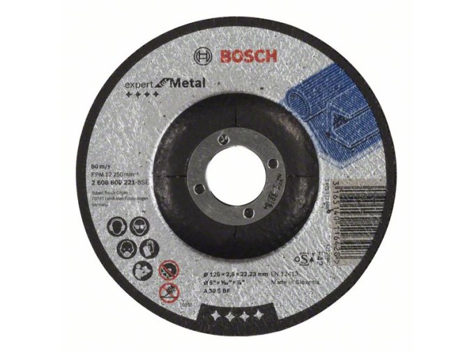 Rezací kotúč s prelisom Expert for Metal A 30 S BF, 125 mm, 2,5 mm