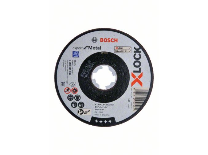 Rovné rezanie X-LOCK Expert for Metal 125 x 1,6 x 22,23 AS 46 S BF, 125 mm, 1,6 mm