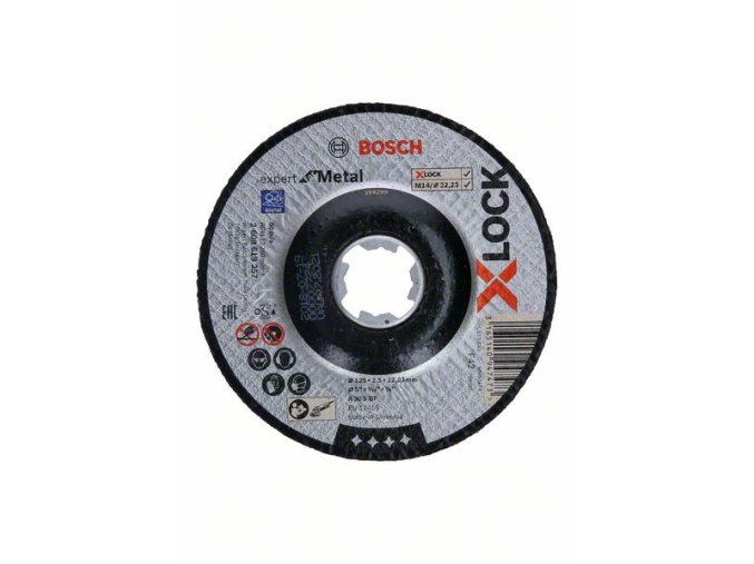 Rezanie so stlačeným stredom X-LOCK Expert for Metal 125 x 2,5 x 22,23 A 30 S BF, 125 mm, 2,5 mm