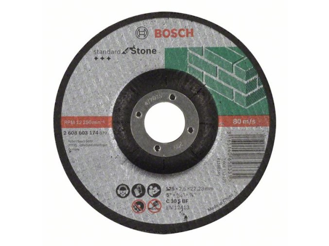 Rezací kotúč s prelisom Standard for Stone C 30 S BF, 125 mm, 22,23 mm, 2,5 mm