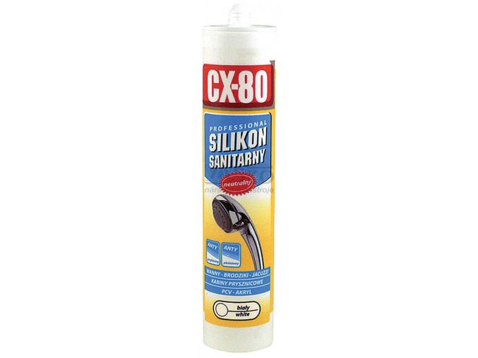 Silikon sanitárny Neutrálny 310 ml, biely