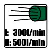 Teplovzdušná pištoľ, 2000 W 51G519, teplotný rozsah: I - 300 ° C, II - 500 ° C