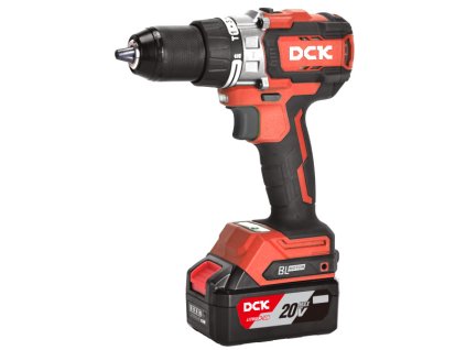 DCK Akumulátorová bezuhlíková príklepová vŕtačka 160 Nm 20 V (1 x 5,0 Ah akumulátor + nabíjačka)