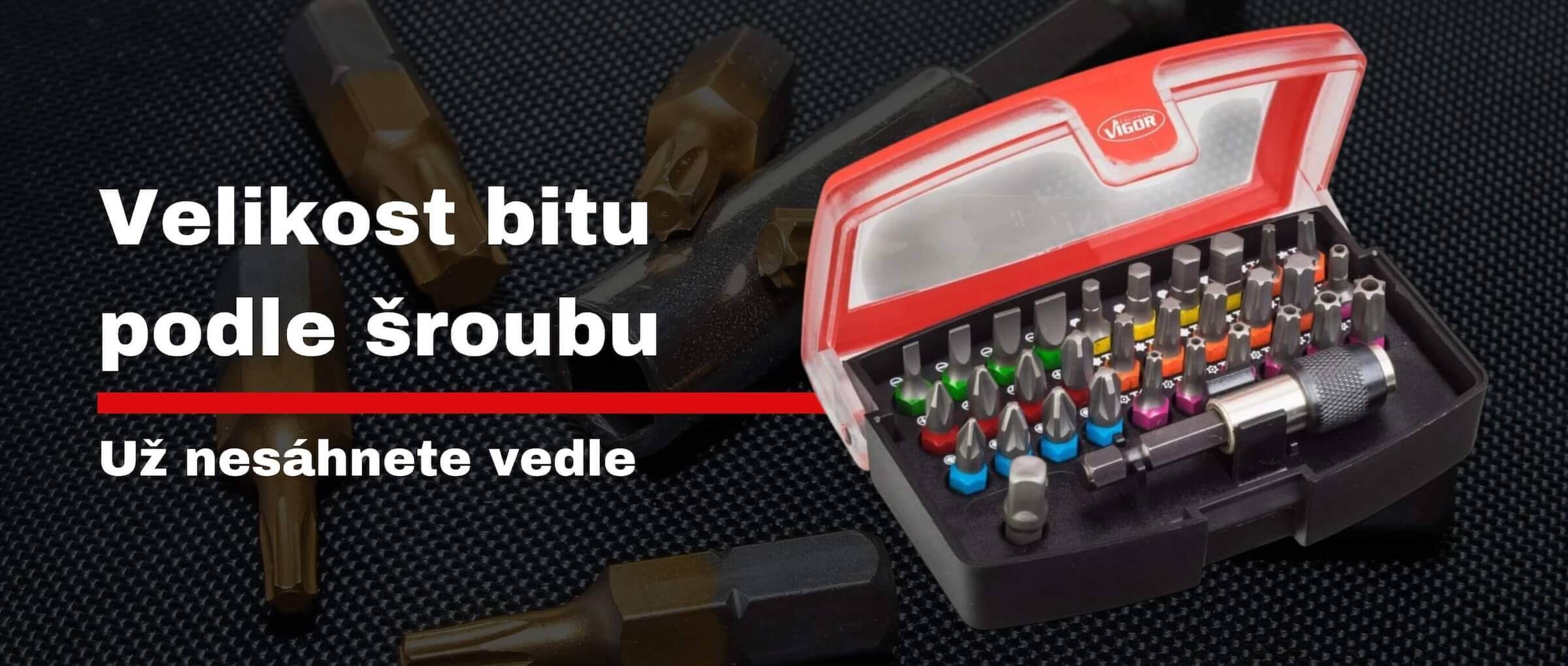 Velikost bitu podle šroubu