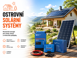 Ostrovní solární systémy Victron Energy pro chaty, domy a místa bez elektřiny