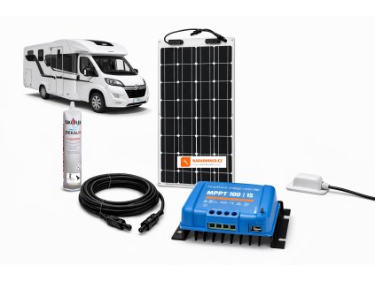 Sestava do karavanu nebo lodě 175Wp flexibilní panel (MPPT)