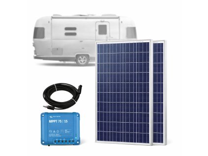 Sada solárních panelů pro karavan