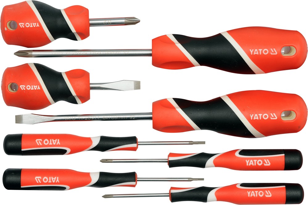Yato Sada šroubováků 8ks, - 2-6mm, + PH0-PH2