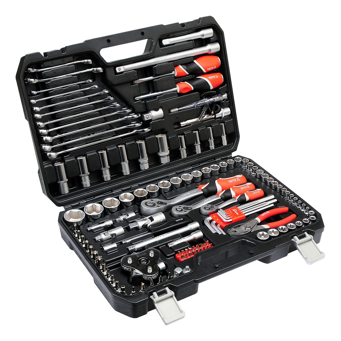 Yato Gola sada 1/2", 3/8", 1/4" + příslušenství 126 ks