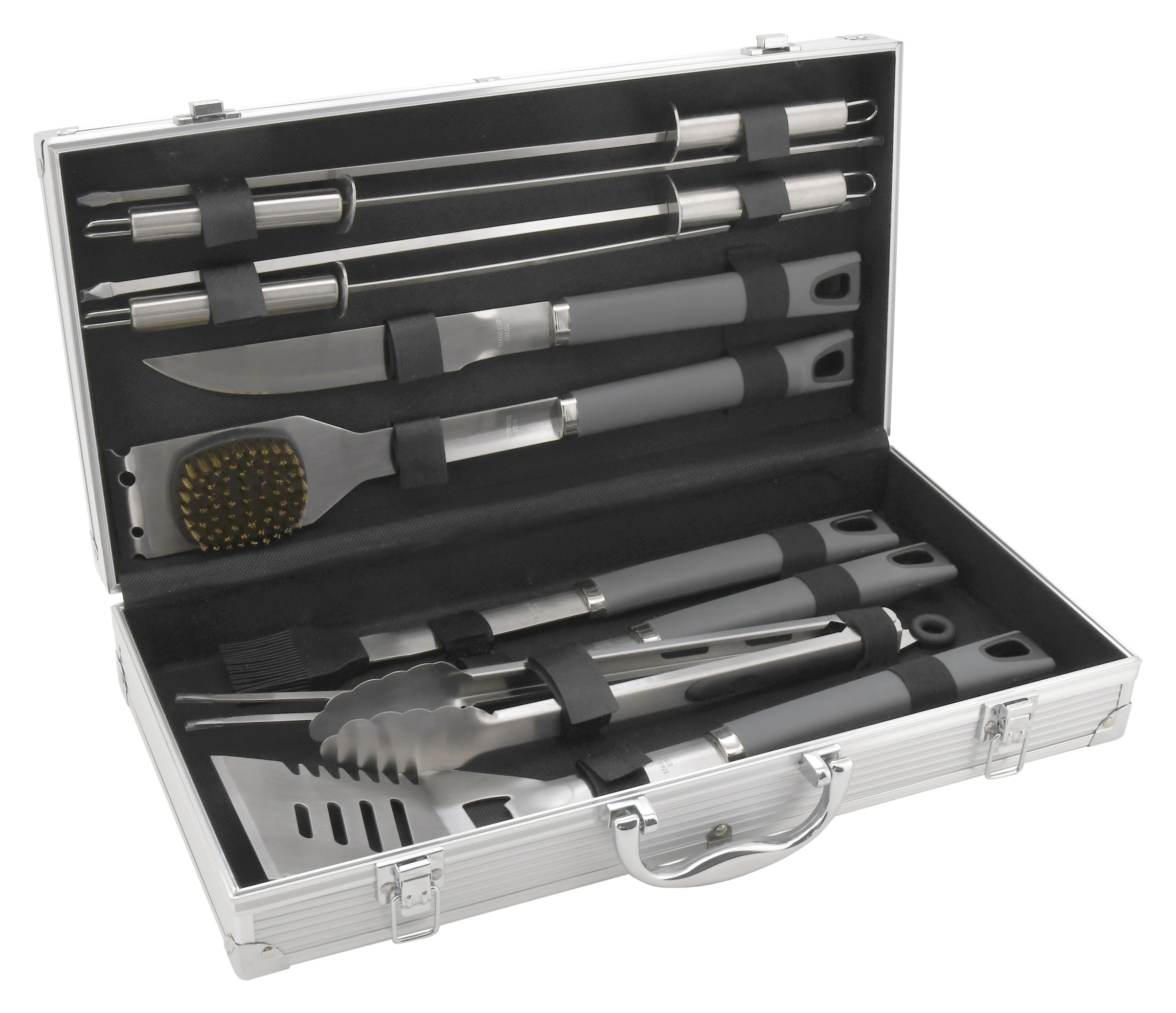 Cattara Grilovací nářadí GREY LINE sada 11ks ALU kufřík