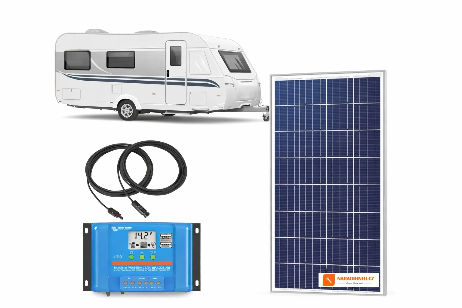 130Wp sestava Victron Energy caravan (PWM)