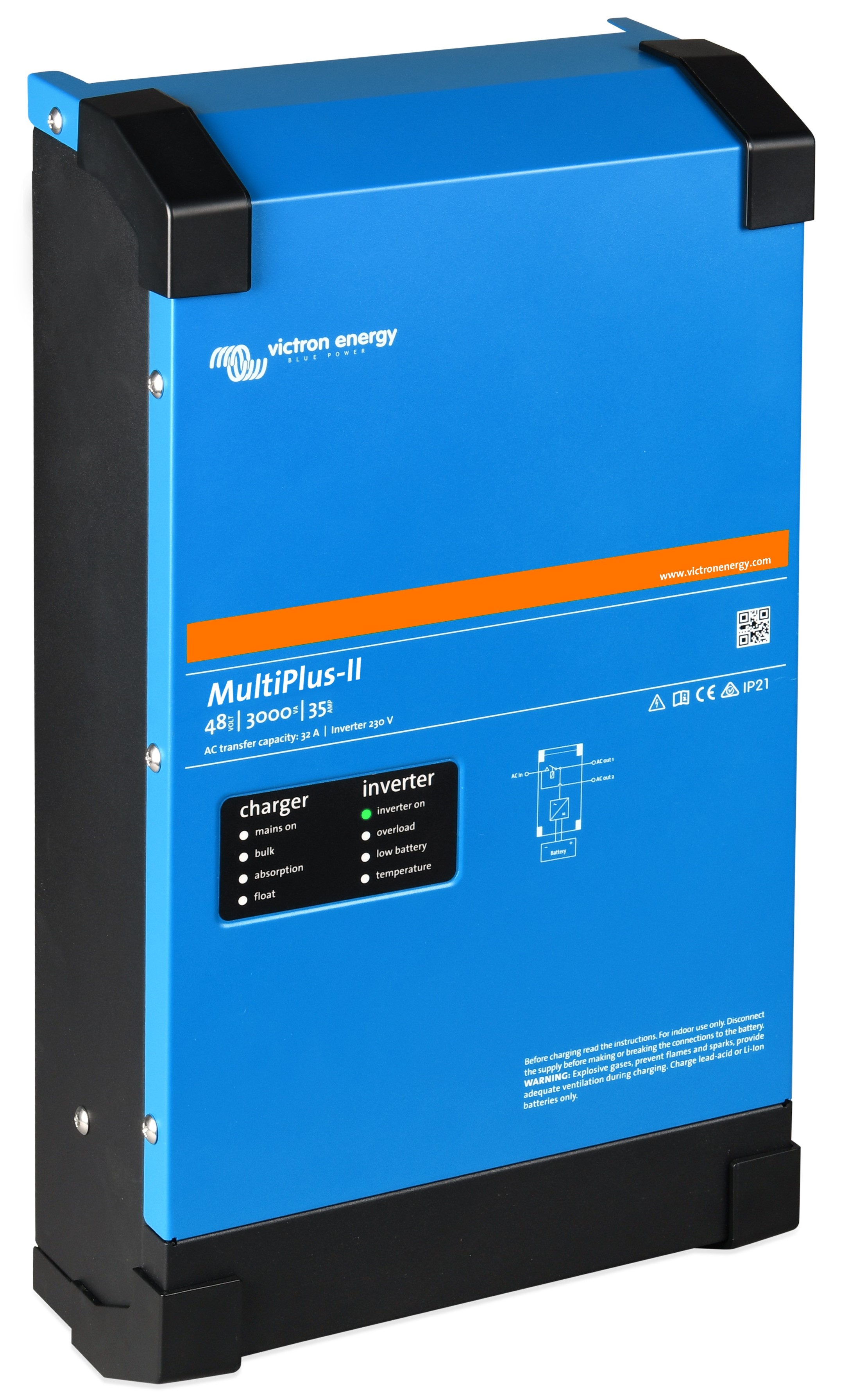 Měnič/nabíječ Victron Energy MultiPlus-II 24V/3000VA/70A-32A