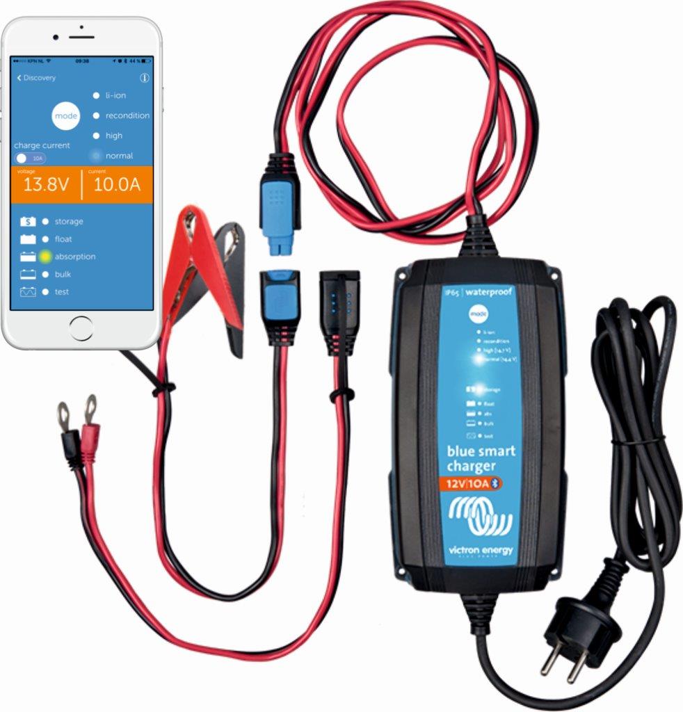 Victron Energy B. V. Chytrá nabíječka baterií BlueSmart 12V/10A IP65+DC konektor