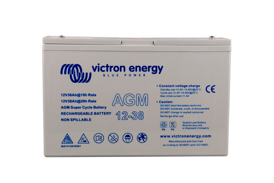 Fotografie Victron Energy B. V. Solární baterie Victron Energy AGM Super Cycle 38Ah