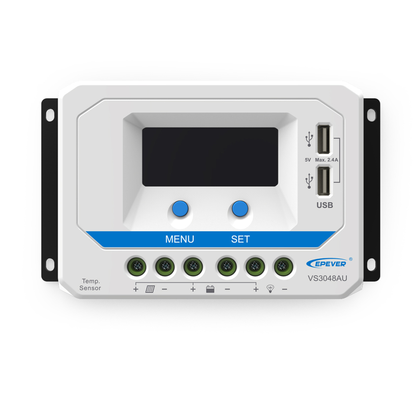 PWM solární regulátor EPsolar 10A 12/24V s LCD displejem série VS