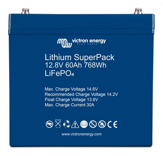 Fotografie Victron Energy B. V. Victron Energy LiFePO baterie 12,8V/60Ah Lithium SuperPack