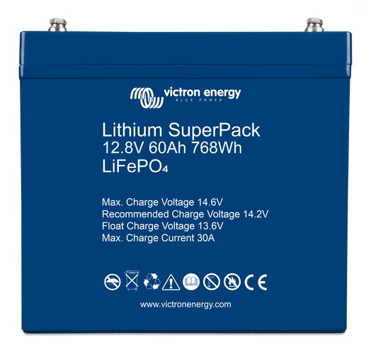 Victron Energy B. V. Victron Energy LiFePO baterie 12,8V/60Ah Lithium SuperPack