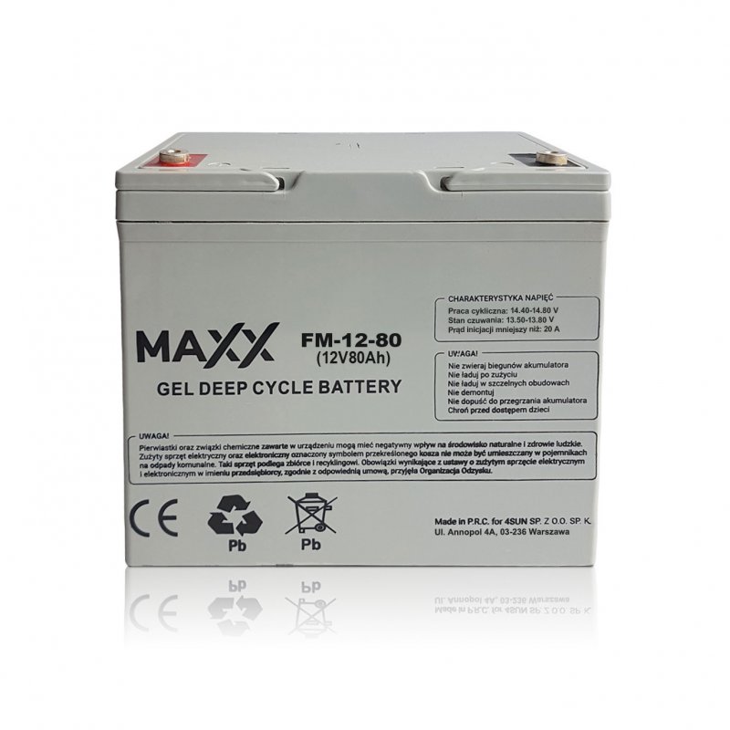 MAXX Gelová baterie 12-FM-80 80Ah 12V