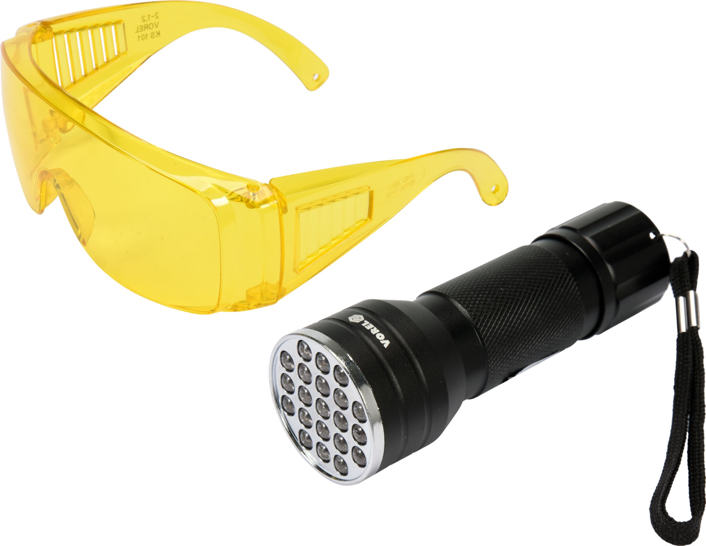 Fotografie Sada detekční UV svítilny s ochrannými brýlemi