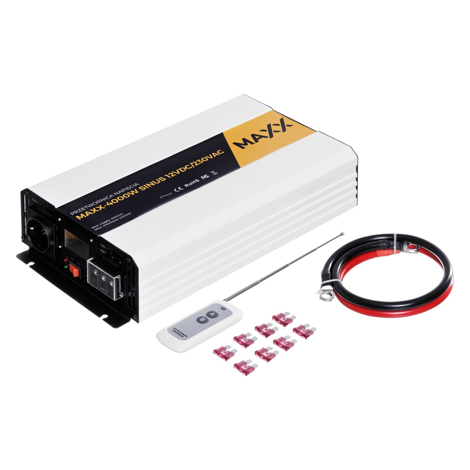 Měnič napětí MAXX 4000W Sinus 12VDC/230VAC [2000W/4000W]