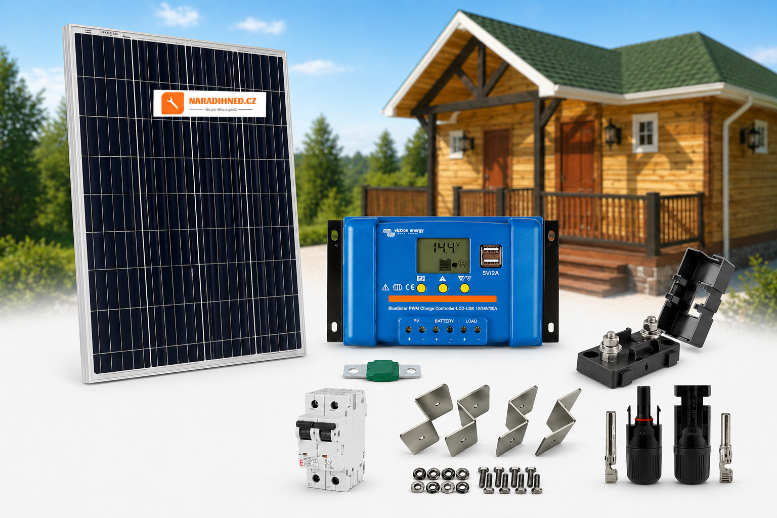 Ostrovní solární systém 130Wp bez baterie Victron Energy