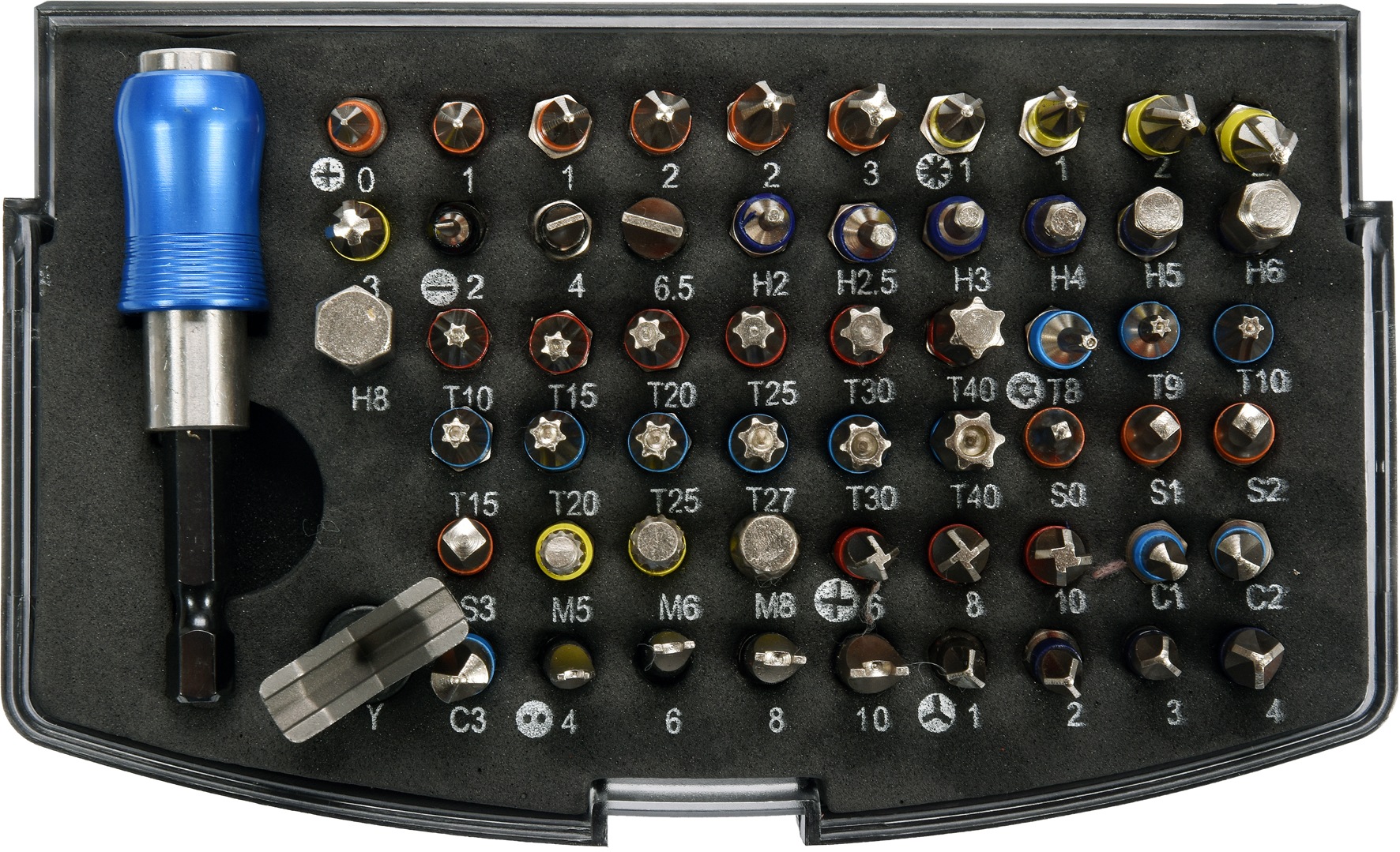 Yato Sada bitů s adaptérem 1/4" 59ks