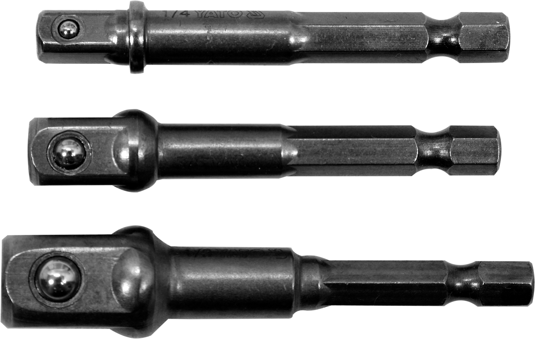 Sada adaptérů 3ks HEX 1/4, 3/8, 1/2