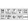 Gola sada 1/2", 1/4" + příslušenství 94 ks