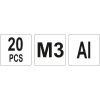 Nýtovací matice hliníková M3, 20ks