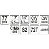Gola sada 1/2", 1/4" 77 ks