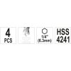 Sada 4ks univerzálních fréz 1/4"