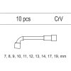 Vložka do zásuvky - klíče nástrčné 7-19mm, 10ks CrV
