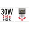 Reflektor s vysoce svítivou COB LED, 30W, 2100lm, IP44, pohyb. senzor