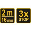 Metr svinovací 2 m x 16 mm červeno - černý