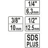 Sada adaptérů SDS+ 1/4", 3/8", 1/2"