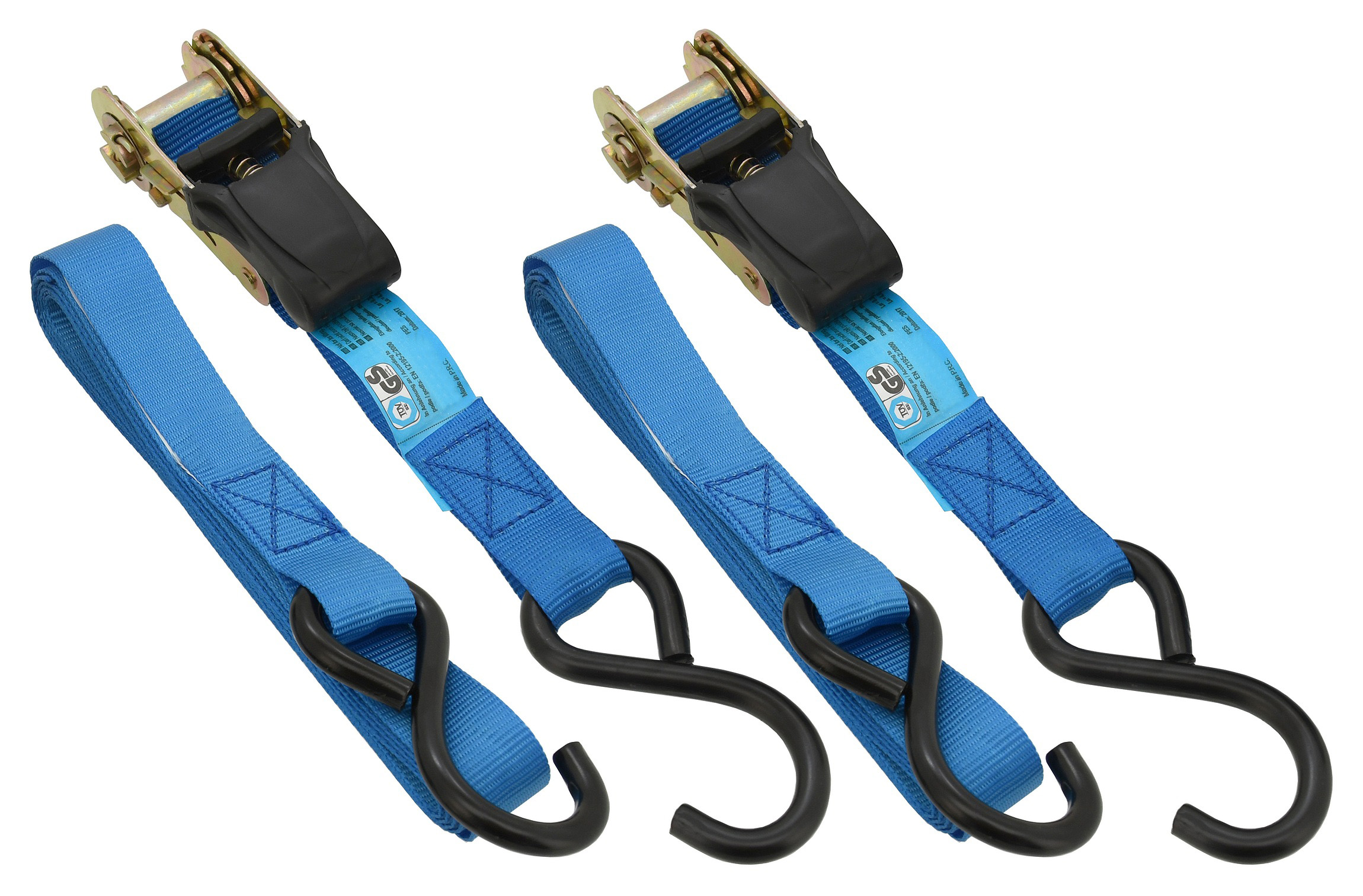 Popruh s račňou a háčikmi 2ks 125daN 24mm x 4,50m TÜV