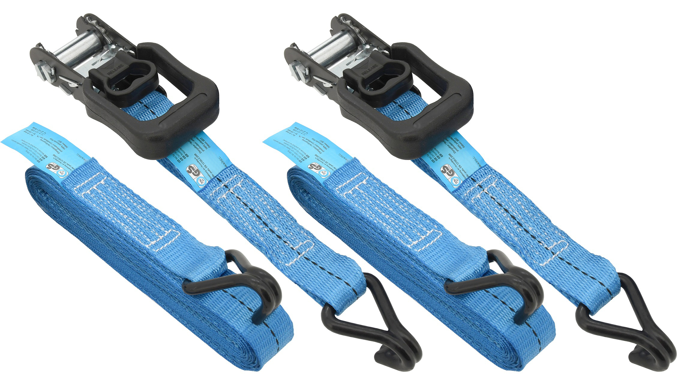 Popruh s račňou a háčikmi 2ks 400daN 32mm x 4,90m TÜV