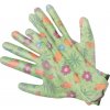 5534 rukavice zahradni zelene s kvetinami vel 8