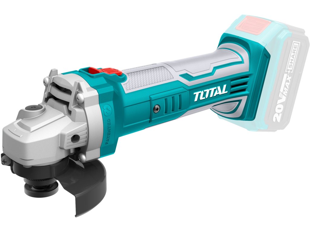 Total TAGLI1151 - AKU úhlová bruska 115 mm, 20V Li-ion, 2000mAh, bez baterie a nabíječky, industrial