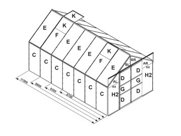 náhradní prosklení pro skleník VITAVIA URANUS 6700 PC 4 mm
