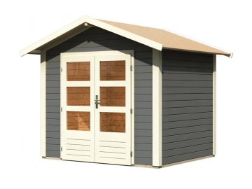 dřevěný domek KARIBU TALKAU 3 (83334) tm. šedý LG1773