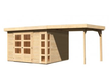 dřevěný domek KARIBU KERKO 6 + přístavek 240 cm (93282) natur LG2997