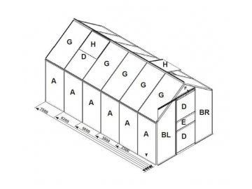 náhradní prosklení pro skleník VITAVIA VENUS 5000 PC 6 mm LG3063