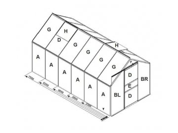 náhradní prosklení pro skleník VITAVIA VENUS 6200 PC 6 mm LG3065