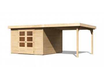 dřevěný domek KARIBU ASKOLA 6 + přístavek 240 cm (73249) natur LG3201