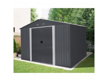 Riwall PRO RMSA 8x10 Anthracite - zahradní domek kovový 3 x 2,4 m se sedlovou střechou antracit