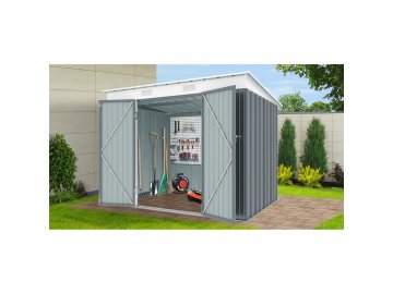 Riwall PRO RMSP 6x8 Anthracite - zahradní domek kovový 2,4 x 1,8 m s pultovou střechou antracit