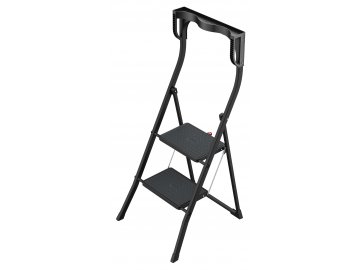 Ocelové schůdky HAILO K77 ComfortLine - černé, 2-stupňové