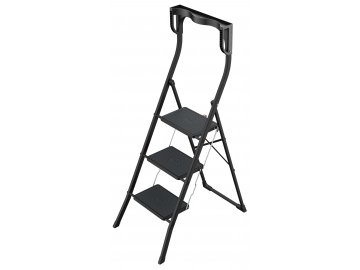 Ocelové schůdky HAILO K77 ComfortLine - černé, 3-stupňové