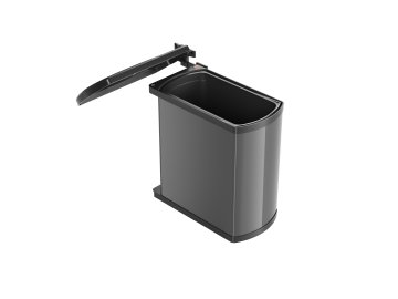 Hailo AS Uno 18 Öko Flex tmavě šedý/černý - vestavný odpadkový koš